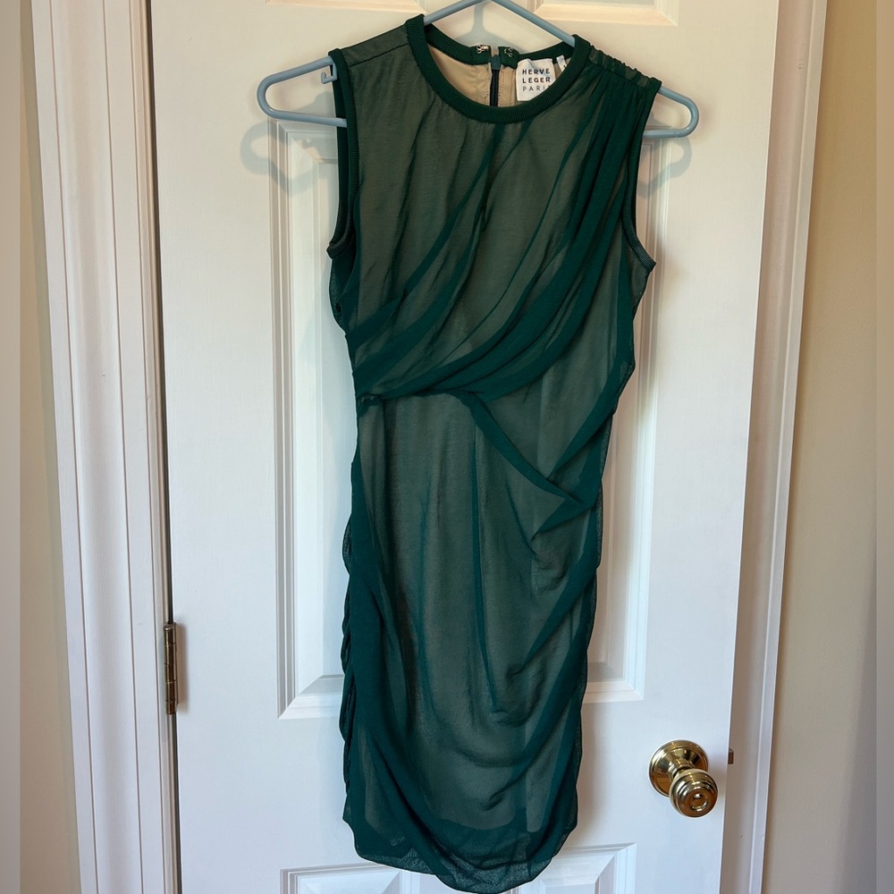 Herve Leger Mesh Mini Dress